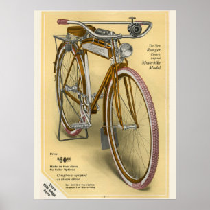 1918 Vintage Fahrrad Mead Ranger Werbekunstplakat Poster
