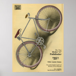 1918 Vintage Pathfinder Fahrrad Werbeplakat Poster