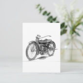 1918 Vintages Motorrad Postkarte (Stehend Vorderseite)