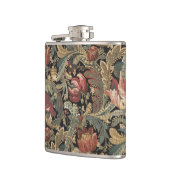 1918 Vintages, reichhaltiges Blumenband Brocade Da Flachmann (Links)