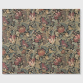 1918 Vintages, reichhaltiges Blumenband Brocade Da Geschenkpapier (Flach)
