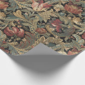 1918 Vintages, reichhaltiges Blumenband Brocade Da Geschenkpapier (Ecke)