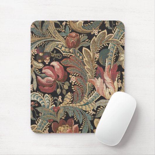 1918 Vintages, reichhaltiges Blumenband Brocade Da Mousepad (Mit Mouse)