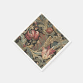 1918 Vintages, reichhaltiges Blumenband Brocade Da Serviette (Ecke)
