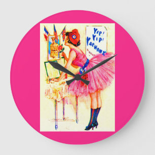 1918 Yip Yip Yaphank Plakatcover Prin Große Wanduhr
