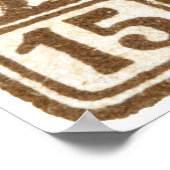 1919 15.00 Uhr Polnische Adler-Briefmarke Poster (Ecke)