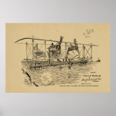 1919 Biplane Bomber Patent Art Zeichnend Print Poster (Vorne)