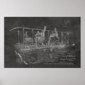 1919 Biplane Bomber Patent Art Zeichnend Print Poster (Vorne)