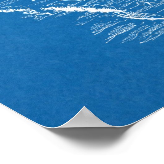 1919 Biplane-Flugzeug-Patent Art Zeichnend Print Poster (Ecke)