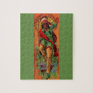 1919 Eingeboren-Ureinwohnerillustration Puzzle