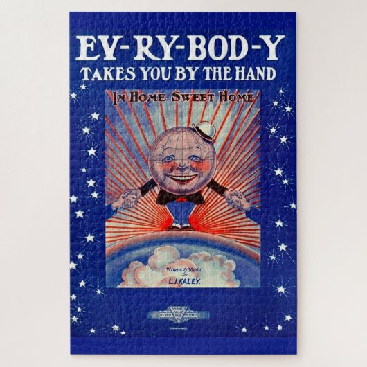 1919 Ev-Ry-Bod-Y bringt Sie mit der Handschrift Puzzle (Vertikal)