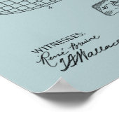 1919 Flugmaschinentatent Zeichnend Druck Poster (Ecke)