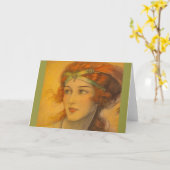 1919 Großer Rotkopf Karte (Gelbe Blume)