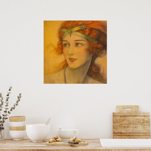 1919 Großer Rotkopf Poster (Küche)