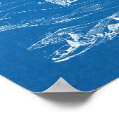 1919 Luftschiff Fliegender Autopatent Kunst Zeichn Poster (Ecke)