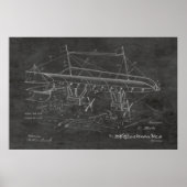 1919 Luftschiff-Flugzeug-Patent Art Zeichnend Prin Poster (Vorne)