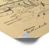 1919 Luftschiff-Flugzeug-Patent Art Zeichnend Prin Poster (Ecke)