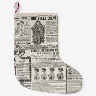 1919 Paris Fashion: Antique Newspaper Page Kleiner Weihnachtsstrumpf