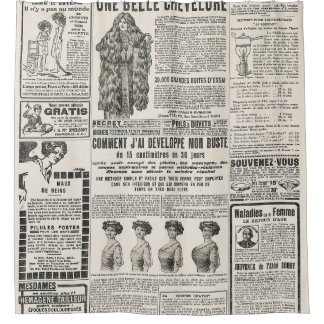 1919 Paris Mode: Antike Zeitungsseite Duschvorhang