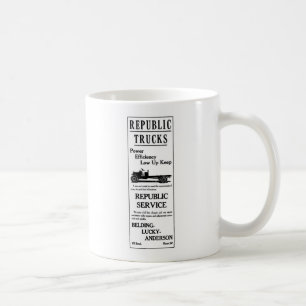 1919 Republic Trucks Abbildung Kaffeetasse