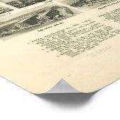 1919 Shelton CT Birds Eye Panorama Karte Poster (Ecke)