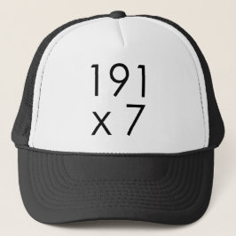 191 x 7 = 1337 Leet | Math Leet L33T Leetspeak Truckerkappe