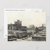 1920 Aussicht auf das Zentrum von Fort Worth, TX & Postkarte (Vorne/Hinten)