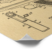 1920 Automatisches Schusswaffenpatent Zeichnend Pr Poster (Ecke)