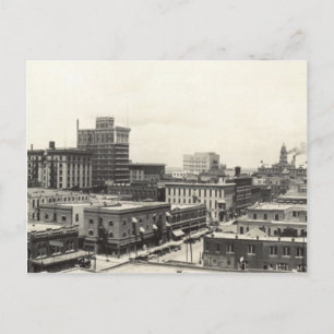 1920 Blick auf die Innenstadt von Fort Worth, TX & Postkarte