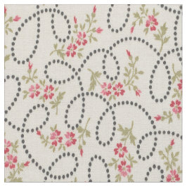 1920 Blumenmuster mit Punkten Stoff