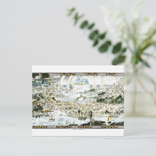 1920 Classic Fairyland Imaginary Map Einladung (Stehend Vorderseite)