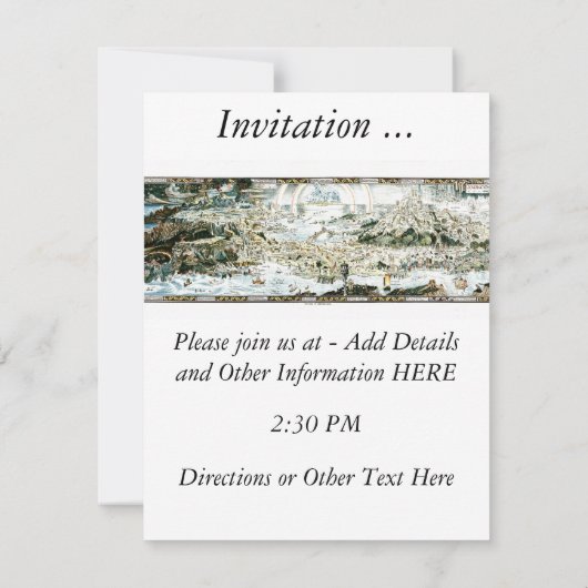 1920 Classic Fairyland Imaginary Map Einladung (Rückseite)