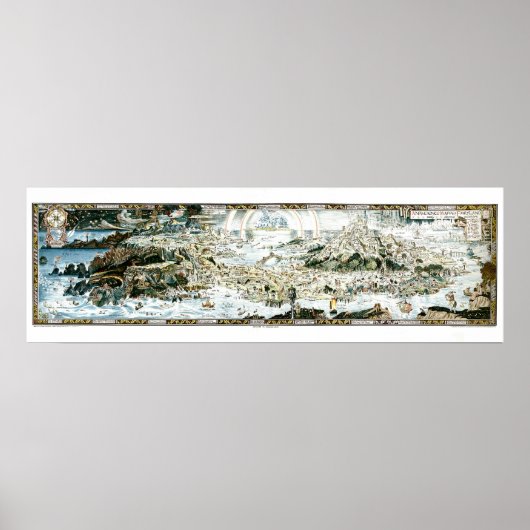 1920 Classic Fairyland Imaginary Map Poster (Vorne)