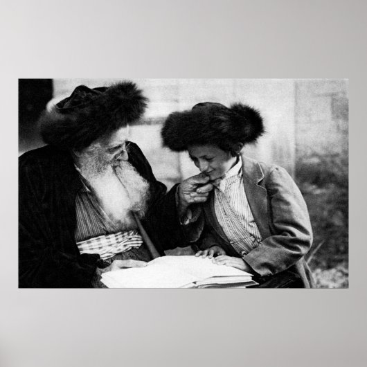 1920 Die Tora studieren, schwarz-weiß Poster (Vorne)