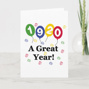 1920 Ein großartiges Jahr zum Geburtstag Karte