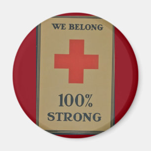 1920 Erster Weltkrieg Rotes Kreuz "Wir gehören 100 Magnet
