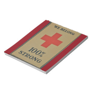 1920 Erster Weltkrieg Rotes Kreuz "Wir gehören 100 Notizblock