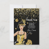 1920 Flapper Girl Gatsby , Art Deco Einladung (Vorderseite)