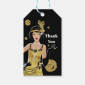 1920 Flapper Girl Gatsby , Art Deco Geschenkanhänger (Vorderseite)