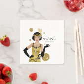 1920 Flapper Girl Gatsby , Art Deco Serviette (Beispiel)