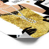 1920 Flapper Girl Gatsby Willkommenszeichen Poster (Ecke)