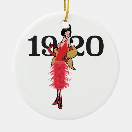 1920 Flapper Keramik Ornament (Vorne)