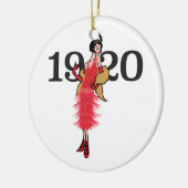 1920 Flapper Keramik Ornament (Links)