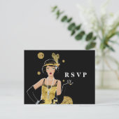 1920 Flattermädchen-UAWG Einladungspostkarte (Stehend Vorderseite)