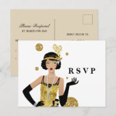 1920 Flattermädchen-UAWG Einladungspostkarte (Vorne/Hinten)