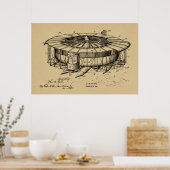 1920 Flugmaschine Flugzeug Patent Art Zeichnend Poster (Küche)