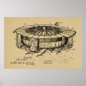 1920 Flugmaschine Flugzeug Patent Art Zeichnend Poster (Vorne)