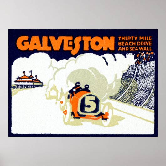 1920 Galveston Auto Race Poster (Vorne)