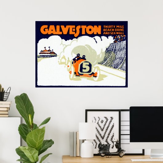 1920 Galveston Auto Race Poster (Heimbüro)