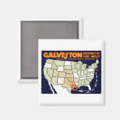 1920 Galveston Texas Poster Magnet (Vorderseite/Rückseite)